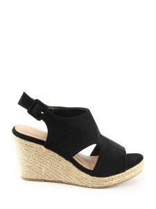 Sixth Sens Sandały w kolorze czarnym na koturnie rozmiar: 36. Czarne sandały Sixth Sens, bez wzorów, z otwartym noskiem, bez obcasa, na koturnie, bez zapięcia. Za 104,99 zł.