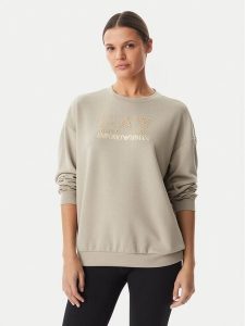 EA7 Emporio Armani Bluza 7W001488 AF24375 U6225 Beżowy Regular Fit. Brązowe bluzy EA7 Emporio Armani, l, bez wzorów, z syntetyku, bez kaptura. Za 399,99 zł.