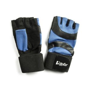 Fitness Gloves – skórzane rękawice treningowe, z wkładką. Niebieskie rękawiczki FIVE GLOVES, bez wzorów. Za 132,99 zł.