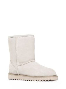 NICEBAY Skórzane botki "Stour waterproof" w kolorze białym rozmiar: 40. Białe botki NICEBAY, bez wzorów, z materiału, bez obcasa, bez zapięcia. Za 265,40 zł.