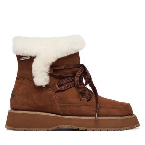 Śniegowce EMU Australia. Brązowe buty zimowe EMU Australia, bez obcasa, bez zapięcia. Za 774,99 zł.