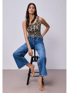Street One Top w kolorze czarno-szarobrązowym rozmiar: 36. Brązowe topy Street One, bez wzorów, street, bez kołnierzyka, bez ramiączek. Za 70,24 zł.