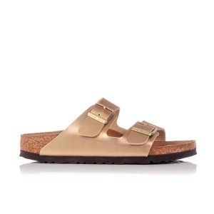 Klapki damskie Birkenstock Arizona BS. Szare klapki Birkenstock, bez wzorów, z materiału, bez obcasa. Za 484,00 zł.