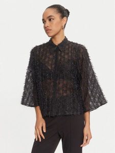 Karen by Simonsen Koszula Rubina 10105169 Czarny Oversize. Czarne koszule Karen by Simonsen, bez wzorów, z syntetyku, bez kołnierzyka, bez ramiączek. Za 209,99 zł.
