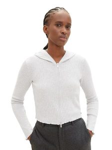 Tom Tailor Bluza w kolorze szarym rozmiar: L. Szare bluzy Tom Tailor, l, bez wzorów, prążkowane, bez kaptura. Za 39,49 zł.