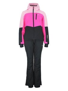 Peak Mountain 2-częściowy zestaw narciarski "Abiola" w kolorze czarno-różowym rozmiar: S. Czarne kurtki sportowe Peak Mountain, s, bez wzorów, bez kaptura, narciarskie. Za 590,20 zł.