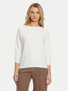 Tatuum Sweter Perlo T2424.090B Biały Regular Fit. Białe swetry klasyczne Tatuum, xxl, z syntetyku, bez kołnierzyka. Za 189,99 zł.
