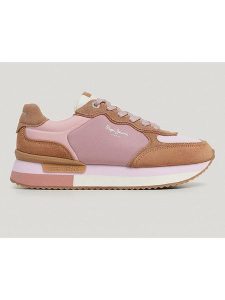 Pepe Jeans FOOTWEAR Sneakersy "Rusper Mania" w kolorze jasnoróżowo-jasnobrązowym rozmiar: 37. Brązowe trampki Pepe Jeans FOOTWEAR, bez wzorów, z jeansu, bez zapięcia. Za 153,71 zł.