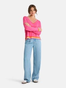 LIEBLINGSSTÜCK Sweter "Malin" w kolorze różowym rozmiar: 34. Różowe swetry oversize LIEBLINGSSTÜCK, bez wzorów, z bawełny, bez ramiączek. Za 267,92 zł.