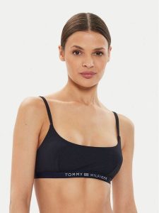 Tommy Hilfiger Góra od bikini UW0UW05323 Granatowy. Niebieskie bikini TOMMY HILFIGER, bez wzorów, z syntetyku. Za 149,99 zł.