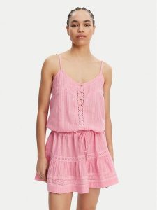 Melissa Odabash Sukienka letnia Kelly Różowy Regular Fit. Czerwone sukienki MELISSA ODABASH, na lato, xs, bez wzorów, z bawełny, bez kołnierzyka, bez ramiączek. Za 639,99 zł.