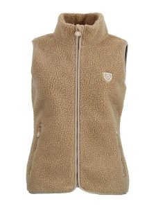 Peak Mountain Kamizelka polarowa "Abeille" w kolorze jasnobrązowym rozmiar: XXL. Brązowe kamizelki Peak Mountain, xxl, bez wzorów, z polaru, bez kołnierzyka, bez ramiączek, bez kaptura. Za 171,28 zł.