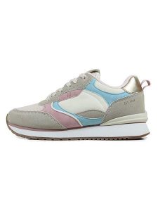 GAP Sneakersy "Wonder Spirit S" w kolorze szarobrązowo-beżowo-błękitnym rozmiar: 39. Brązowe trampki GAP, bez wzorów, z materiału, bez zapięcia. Za 157,35 zł.