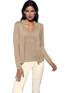 Heine Kardigan w kolorze beżowym rozmiar: 40. Brązowe kardigany Heine. Za 101,23 zł.