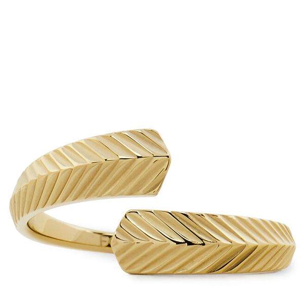 Pierścionek Fossil. Żółte kolczyki Fossil, złote. Za 219,99 zł.