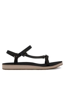 Teva Sandały Original Universal Slim 1151031 Czarny. Czarne sandały Teva, bez wzorów, ze skóry, bez obcasa, na płaskiej podeszwie, bez zapięcia. Za 250,99 zł.