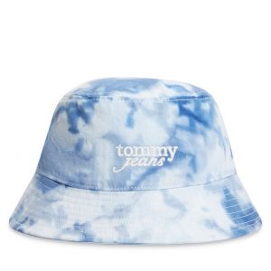 Kapelusz Tommy Jeans. Niebieskie kapelusze Tommy Jeans, bez wzorów, z jeansu. Za 229,99 zł.