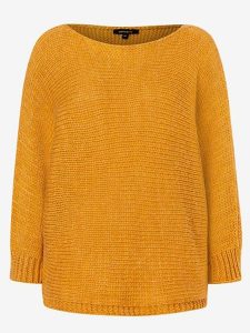 More & More Sweter w kolorze żółtym rozmiar: 36. Żółte swetry oversize More & More, bez wzorów, z wełny, bez ramiączek. Za 122,96 zł.