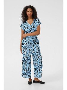 Kaffe Kombinezon w kolorze niebieskim rozmiar: 36. Niebieskie kombinezony Kaffe, bez wzorów, z tkaniny, bez kołnierzyka, bez ramiączek. Za 126,99 zł.