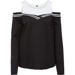 Bluza 2 w 1 bonprix czarno-biel wełny. Bluzy marki 4f. Za 37,99 zł.