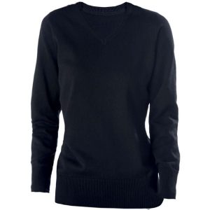 Sweter damski Kariban Col V. Niebieskie swetry klasyczne KARIBAN, na zimę, bez kołnierzyka. Za 185,00 zł.