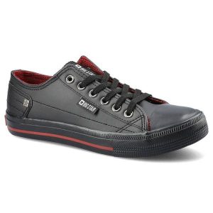 Czarne Trampki Big Star Damskie Modne Półbuty. Czarne półbuty Big Star, bez wzorów, z gumy, bez zapięcia. Za 129,00 zł.