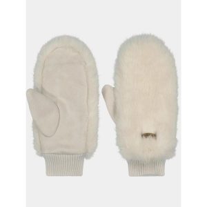 Rękawiczki Damskie Barts Fur Mitts. Białe rękawiczki Barts, bez wzorów. Za 241,50 zł.