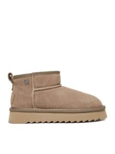 Nine West Śniegowce CEO-MENA-01 Beżowy. Brązowe buty zimowe Nine West, ze skóry, bez obcasa, bez zapięcia. Za 259,99 zł.
