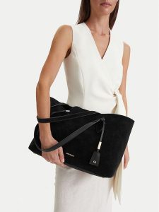 GINO ROSSI Torebka C-LDA9537M Czarny. Czarne shopper bag Gino Rossi, bez wzorów, ze skóry, bez dodatków. Za 259,99 zł.