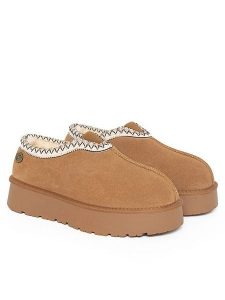 Gooce Skórzane botki zimowe "Wael" w kolorze jasnobrązowym rozmiar: 39. Brązowe botki Gooce, na zimę, bez wzorów, z wełny, bez obcasa, na platformie, bez zapięcia. Za 173,99 zł.