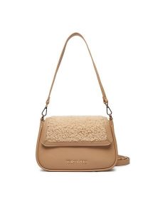 Valentino Torebka Shari VBS8DP09 Beżowy. Brązowe listonoszki Valentino, bez wzorów, ze skóry, bez dodatków. Za 399,99 zł.