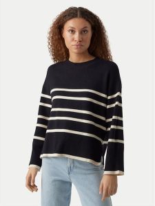 Vero Moda Sweter Saba 10278319 Czarny Regular Fit. Czarne swetry klasyczne Vero Moda, l, z syntetyku, bez kołnierzyka. Za 199,99 zł.