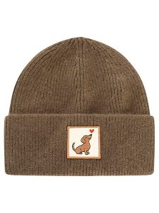 Zwillingsherz Czapka "Dachshund" w kolorze khaki rozmiar: onesize. Brązowe czapki Zwillingsherz, bez wzorów, z materiału. Za 149,95 zł.