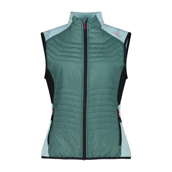 Kamizelka damska turystyczne CMP 35E6526. Zielone kamizelki CMP, l, bez wzorów, bez kołnierzyka, bez ramiączek, bez kaptura. Za 306,50 zł.
