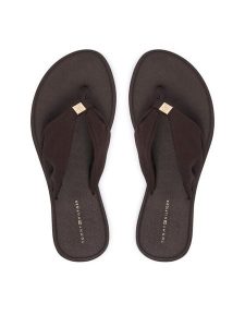 Tommy Hilfiger Japonki Th Scandi Soft Summer Sandal FW0FW09421 Brązowy. Brązowe klapki TOMMY HILFIGER, bez wzorów, z materiału, bez obcasa. Za 189,99 zł.