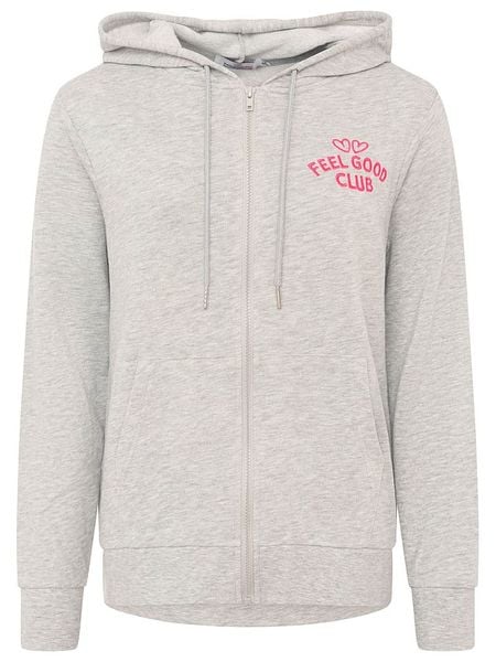 Zwillingsherz Bluza "Feel Good Club" w kolorze szarym rozmiar: L/XL. Szare bluzy Zwillingsherz, l, bez wzorów, z bawełny, bez kaptura. Za 170,81 zł.