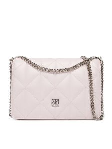Calvin Klein Torebka Quilted Mini Chain Bag LV04F3321G Różowy. Czerwone torebki wieczorowe Calvin Klein, bez wzorów, ze skóry, bez dodatków. Za 449,99 zł.