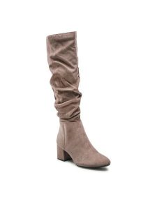 Jenny Fairy Kozaki LS5279-09 Brązowy. Brązowe kozaki Jenny Fairy, bez wzorów, z materiału, bez obcasa, na słupku, bez zapięcia. Za 199,99 zł.