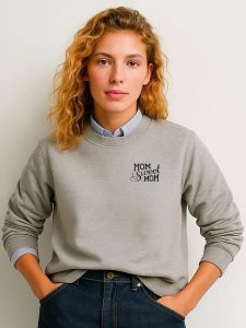 WOOOP Bluza "Mom sweet mom" w kolorze szarym rozmiar: M. Szare bluzy Wooop, m, bez wzorów, z bawełny, bez kaptura. Za 135,17 zł.