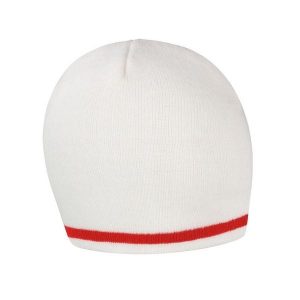 Czapka Unisex Dla Dorosłych. Czerwone czapki RESULT WINTER ESSENTIALS, bez wzorów, z dzianiny. Za 34,99 zł.