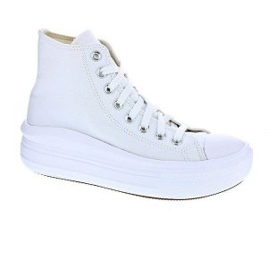 Trampki damskie Converse Chuck Taylor All Star Move Platform Hi. Białe buty sportowe Converse, bez wzorów, bez zapięcia. Za 383,00 zł.