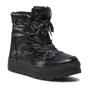 Trzewiki Jenny Fairy. Czarne botki Jenny Fairy, bez wzorów, bez obcasa, na płaskiej podeszwie, bez zapięcia. Za 159,99 zł.