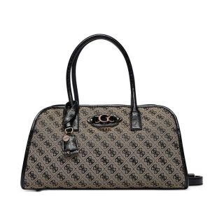 Torebka Guess. Czarne kuferki Guess, z aplikacjami, bez dodatków. Za 634,99 zł.