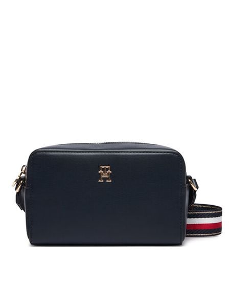 Tommy Hilfiger Torebka Th Joy Camera Bag Corp AW0AW19315 Granatowy. Niebieskie listonoszki TOMMY HILFIGER, bez wzorów, ze skóry, bez dodatków. Za 350,99 zł.