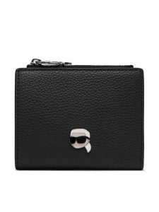 KARL LAGERFELD Portfel B4W32029 Czarny. Czarne portfele KARL LAGERFELD, bez wzorów, ze skóry. Za 429,99 zł.