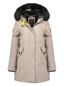 Geographical Norway Parka "Cherifa" w kolorze szarobrązowym rozmiar: M. Brązowe płaszcze Geographical Norway, m, bez wzorów, bez kaptura. Za 245,96 zł.