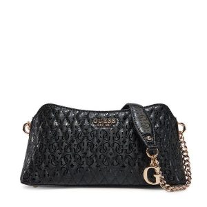 Torebka Guess. Czarne listonoszki Guess, z aplikacjami, bez dodatków. Za 269,99 zł.