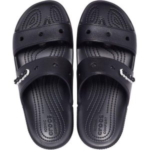 Crocs klapki Classic czarne 206761 001. Czarne klapki Crocs, bez wzorów, bez obcasa. Za 119,99 zł.
