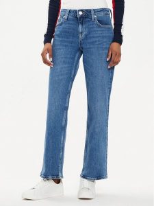 Tommy Jeans Jeansy Sophie DW0DW19263 Niebieski Straight Fit. Niebieskie jeansy Tommy Jeans, bez wzorów, z bawełny. Za 259,99 zł.