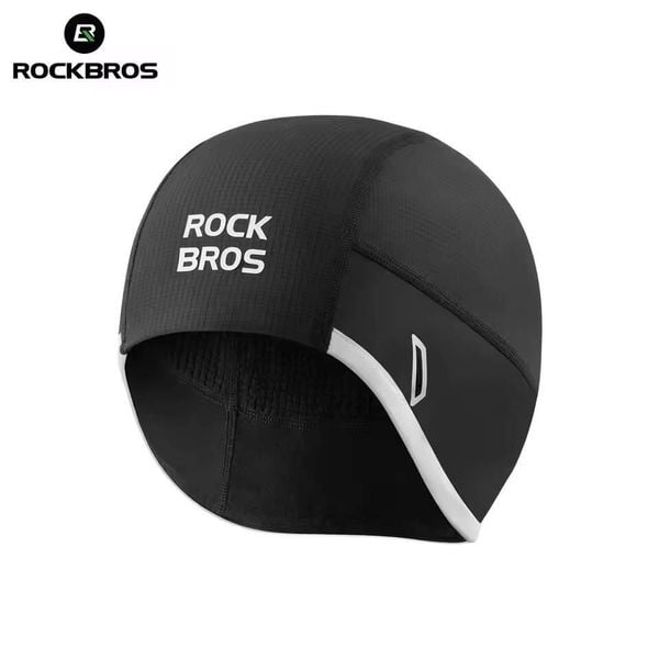 Czapka rowerowa do biegania sportowa pod kask ROCKBROS 18250007001 Termoaktywna. Czarne czapki ROCKBROS, bez wzorów, z materiału, sportowe. Za 35,99 zł.